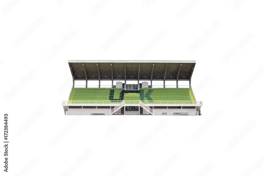 Empty grandstand for sports cheer isolated on white background. Empty grandstand for sports cheer isolated on white background.