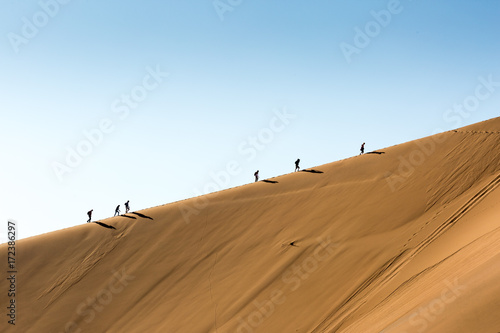 Desert sand dunes and landscape  Namib  Namibia  Africa