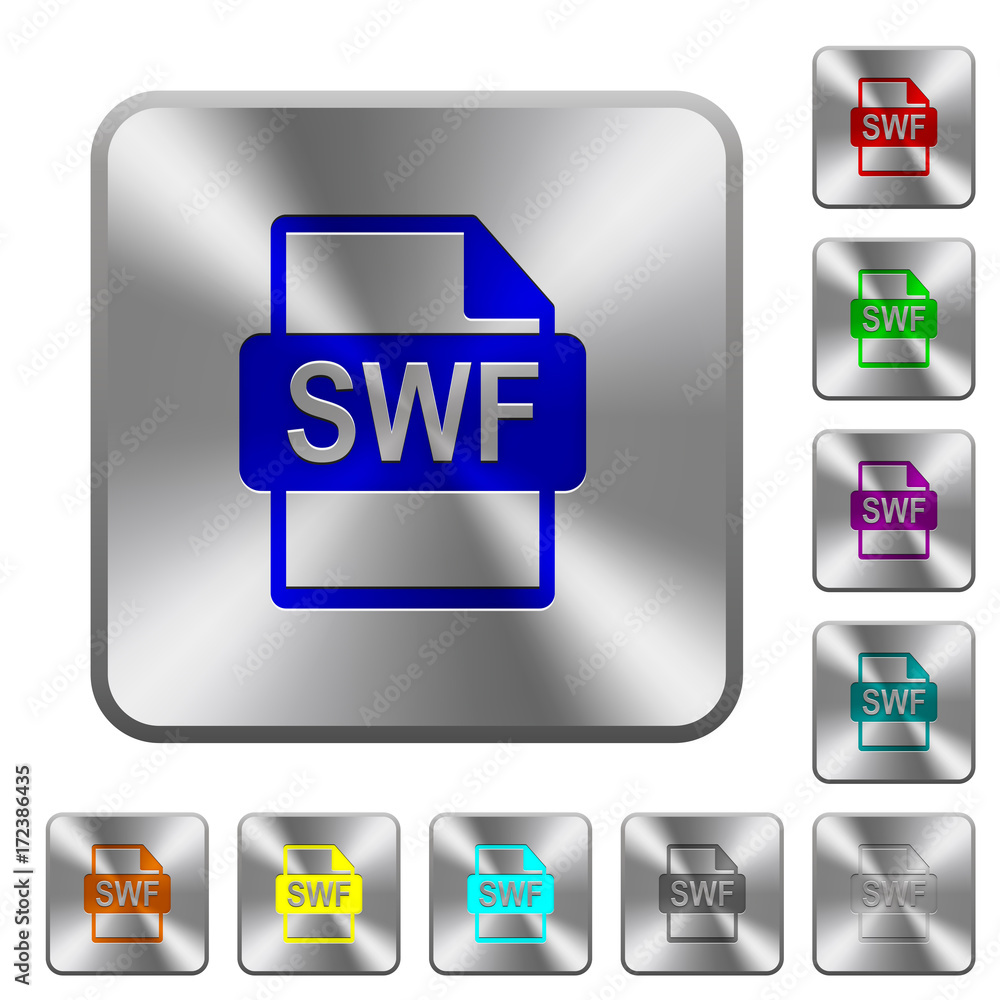 SWF file format rounded square steel buttons SWF file format rounded square steel buttons