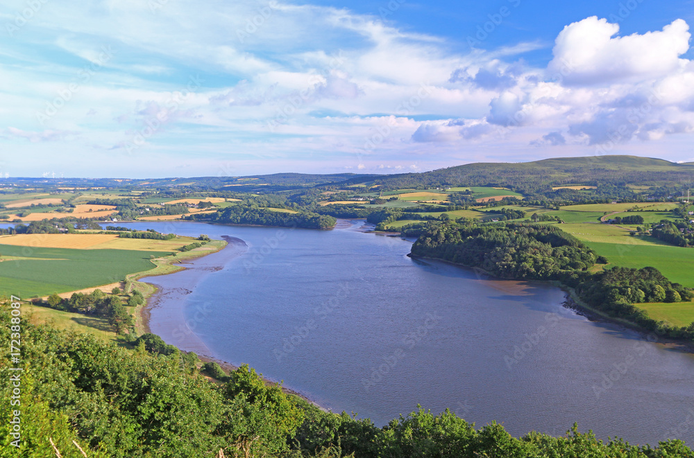 Fototapeta premium Landschaft mit der Aulne, Bretagne, Frankreich