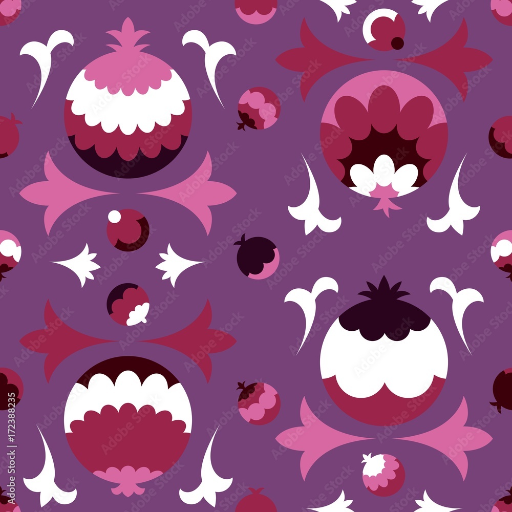 Obraz premium Simple Folk Floral seamless pattern
