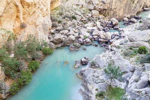 El Chorro gorge in Malaga, Spain