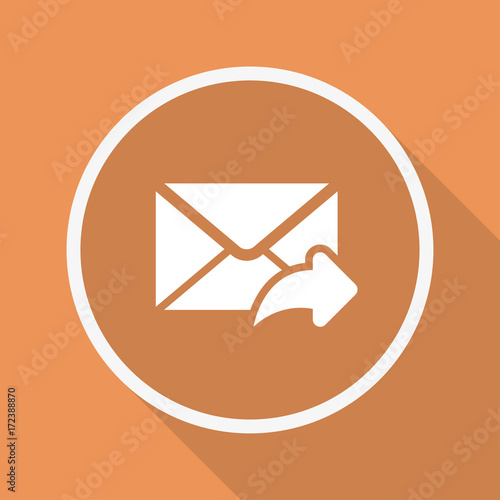 Runder Button mit Schatten - Brief - Antwort