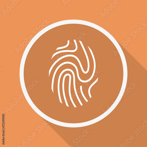 Runder Button mit Schatten - Fingerabdruck