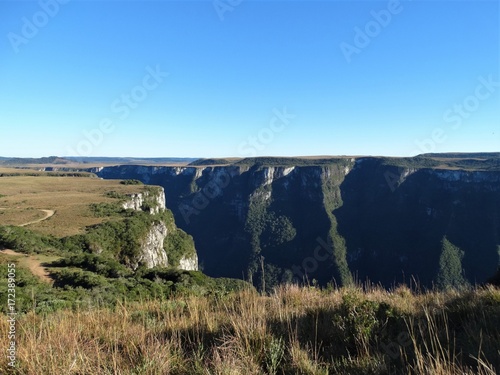 Blue sky and the cliff