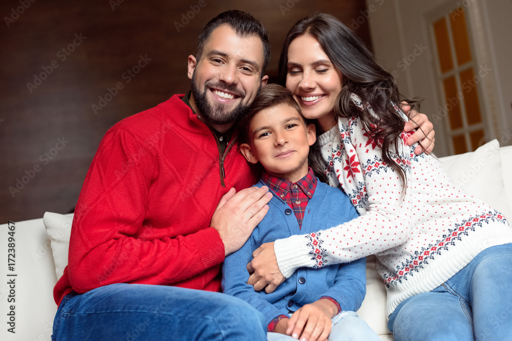 happy parents with son happy parents with son