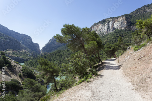 Hiking trail El Caminito del Rey. Malaga province, Spain