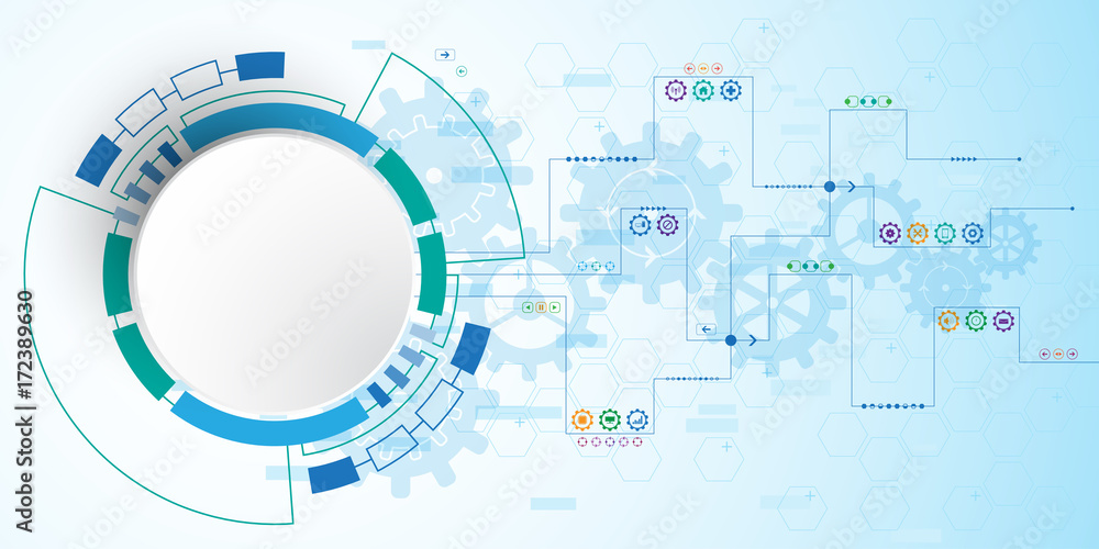 Obraz premium Vector abstract technology concept.