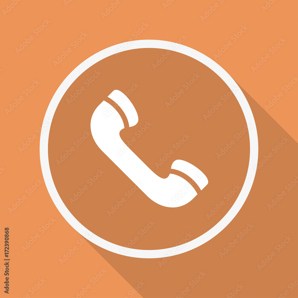 Runder Button mit Schatten - Telefon Runder Button mit Schatten - Telefon