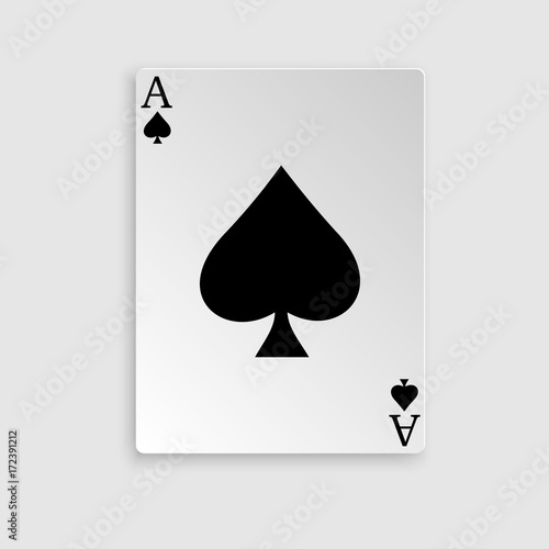 A winning poker hand of four aces playing cards suits on white.