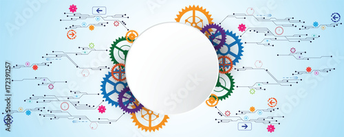 Vector abstract technology concept.