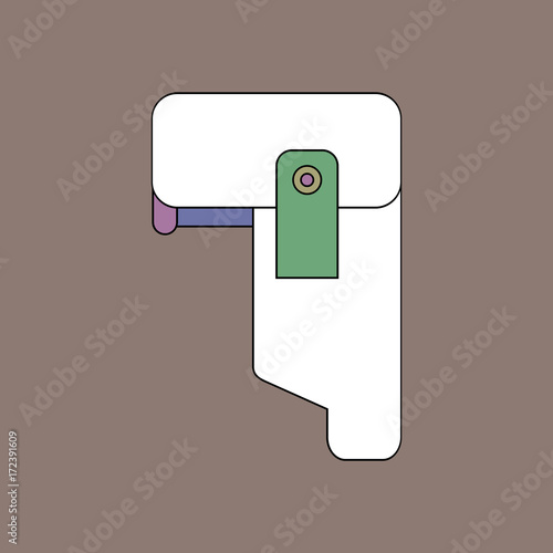 flat vector icon design collection military pistol holster