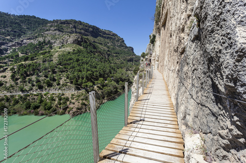 Hiking trail Caminito del Rey. Malaga province, Spain