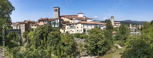 Cividale del Friuli with devils bridge and the cathedral in Italy photo