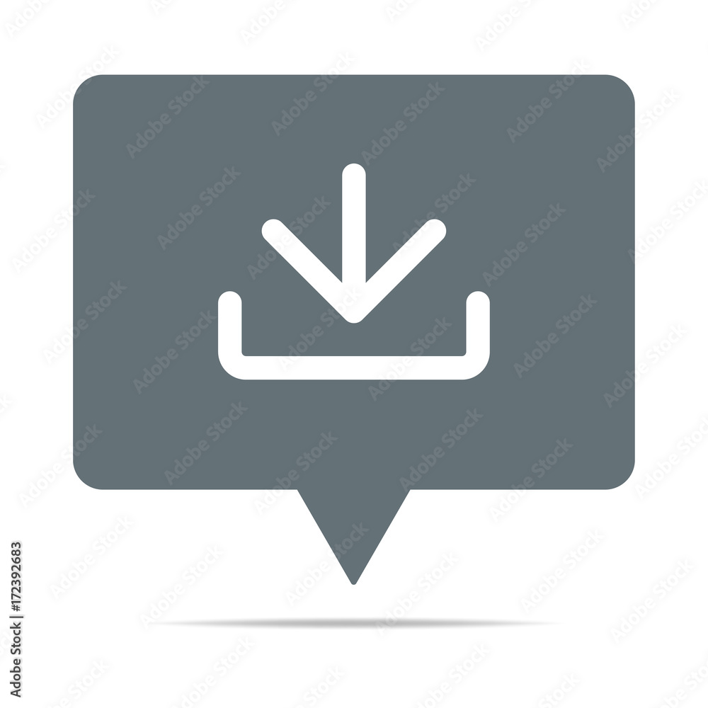 Graue Sprechblase mit Download Graue Sprechblase mit Download
