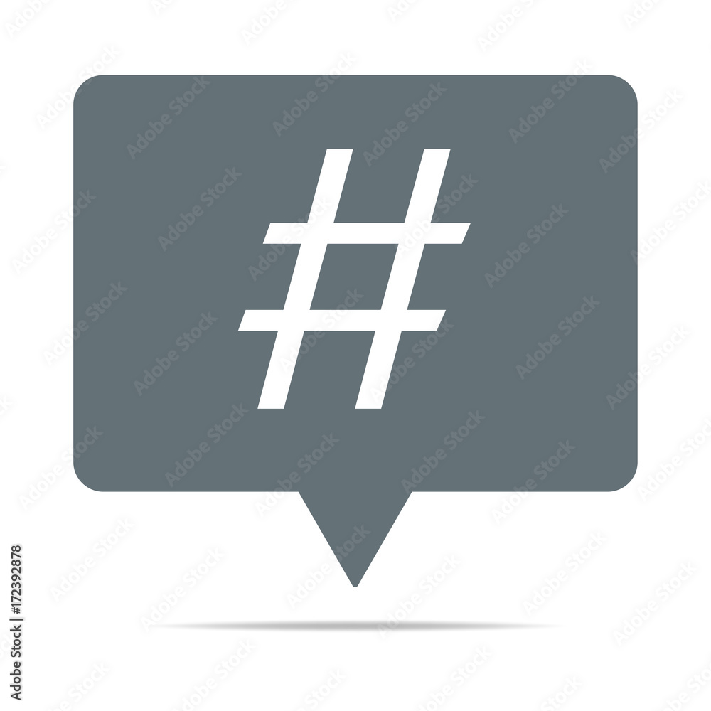 Obraz premium Graue Sprechblase mit Raute