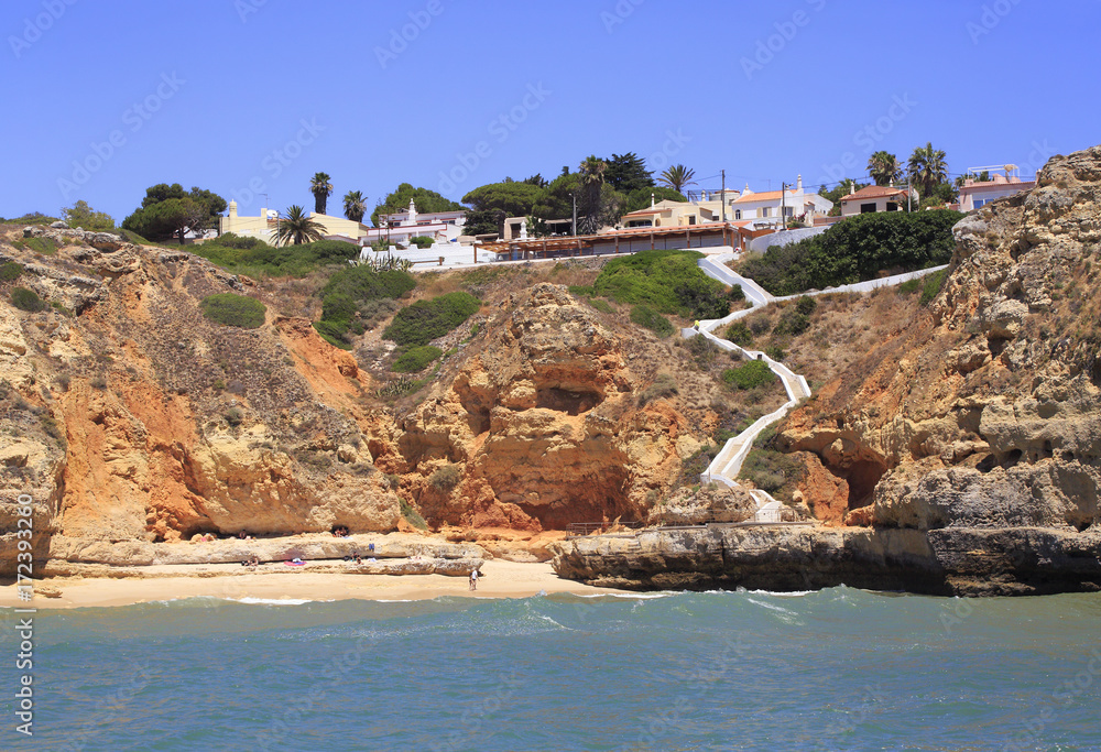 Praia do Paraiso (Paradise Beach) in Algarve area, Portugal