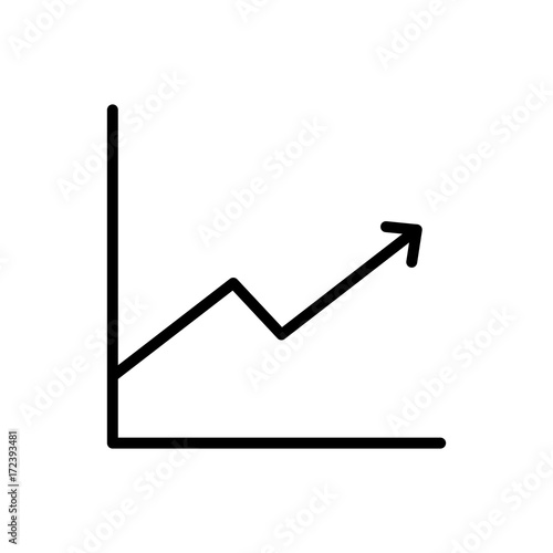 Premium graph icon or logo in line style.