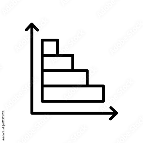 Premium graph icon or logo in line style.