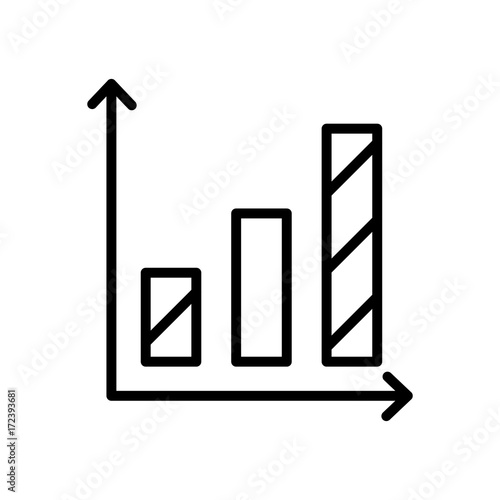 Premium graph icon or logo in line style.