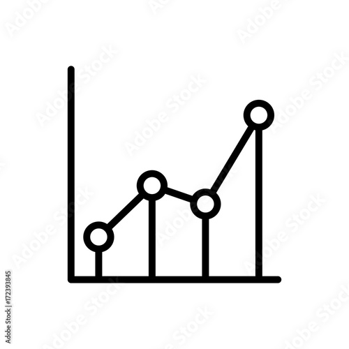 Premium graph icon or logo in line style.