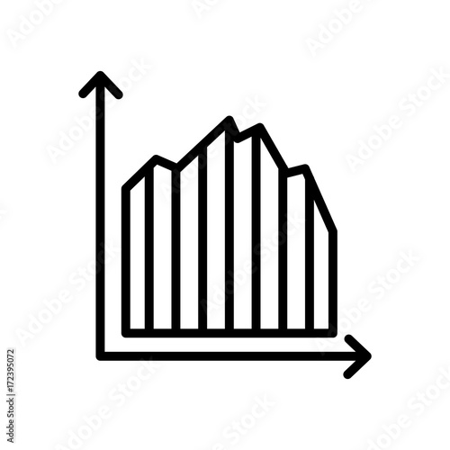Premium graph icon or logo in line style.