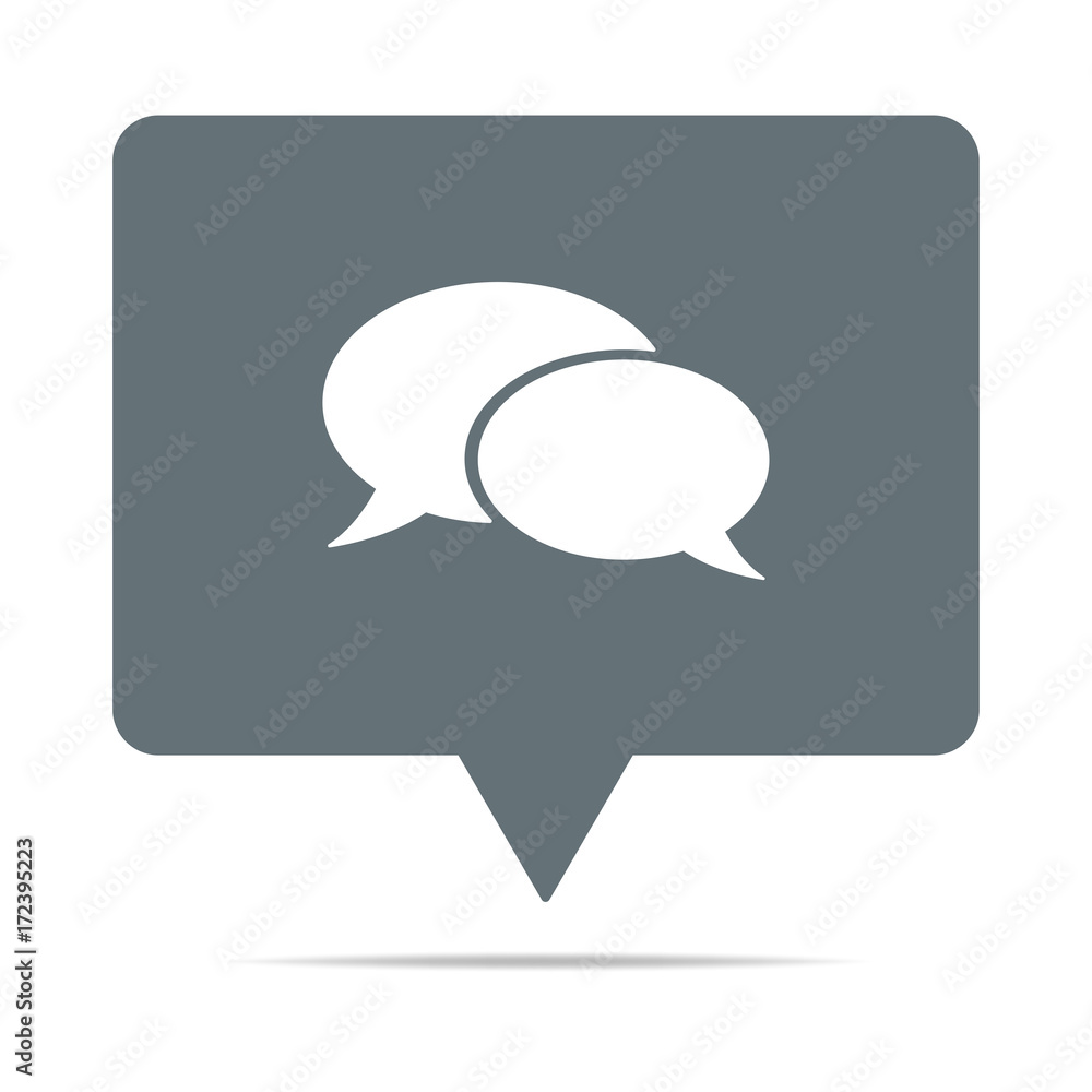 Graue Sprechblase mit Sprechblasen Graue Sprechblase mit Sprechblasen