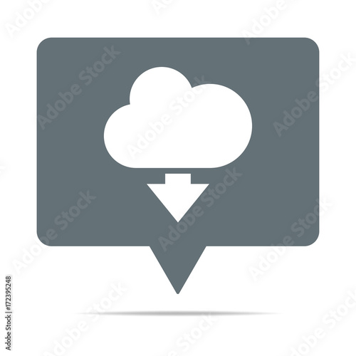Graue Sprechblase mit Wolke - Download