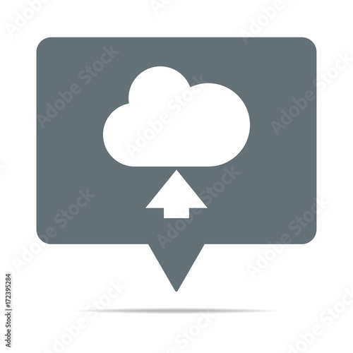 Graue Sprechblase mit Wolke - Upload