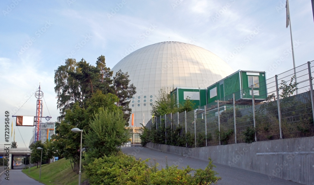 Obraz premium Facade of the sport-concert Globe arena, Stockholm, Sweden