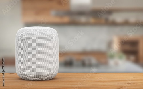 Smart speaker with voice control - kitchen photo