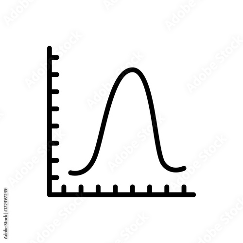 Premium graph icon or logo in line style.