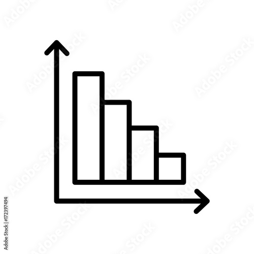 Premium graph icon or logo in line style.