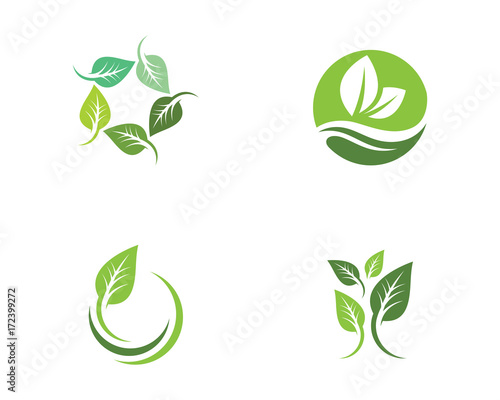 Tree leaf ecology nature vector icon