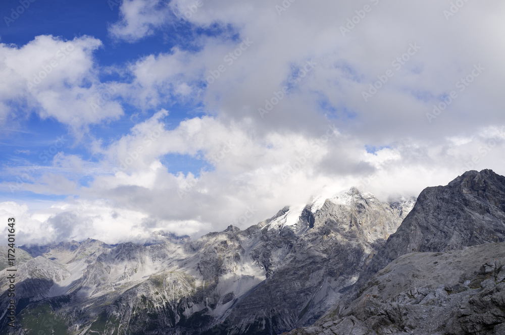 Ortles Cevedale mountain panorama (Northern Italy). Color image