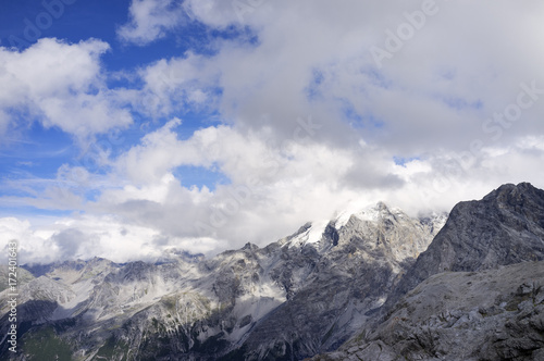 Ortles Cevedale mountain panorama  Northern Italy . Color image