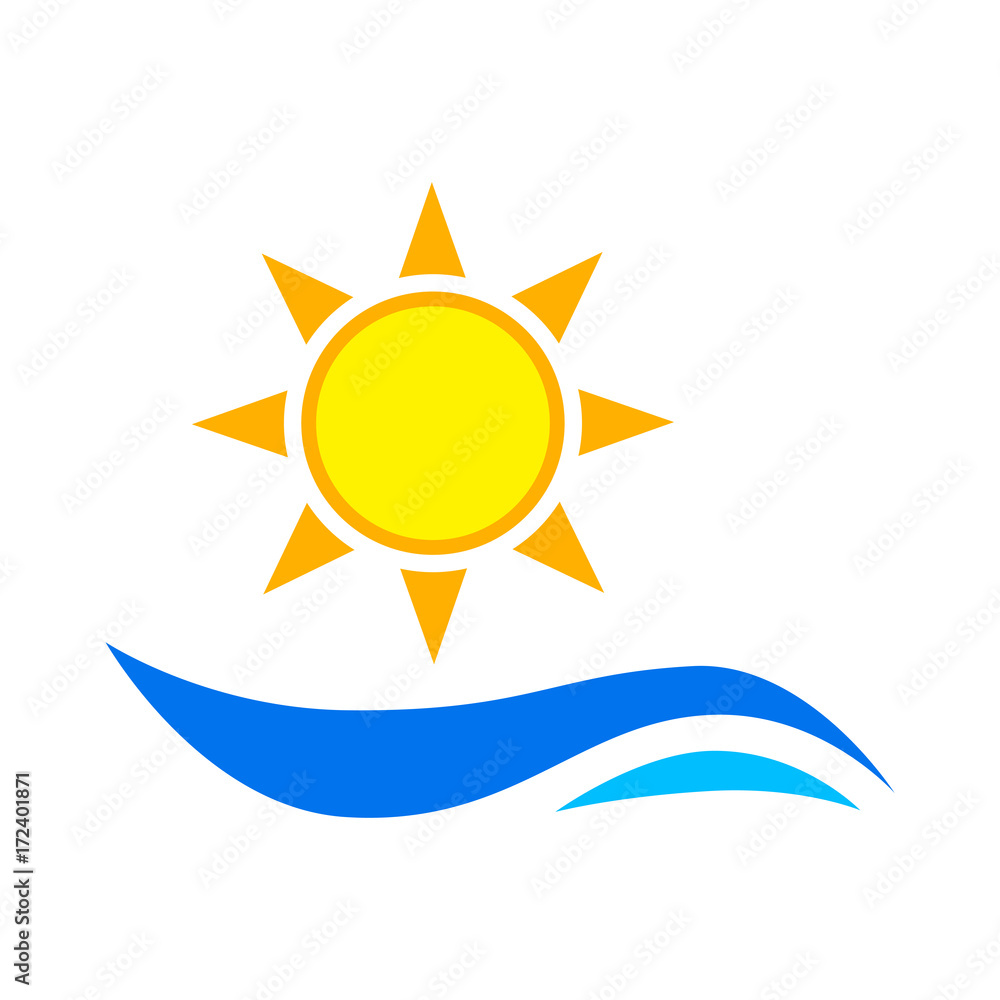 Sun vector icon on white background Sun vector icon on white background
