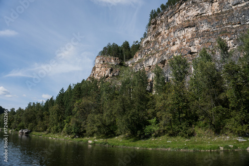 rocky landscape on the river Ai