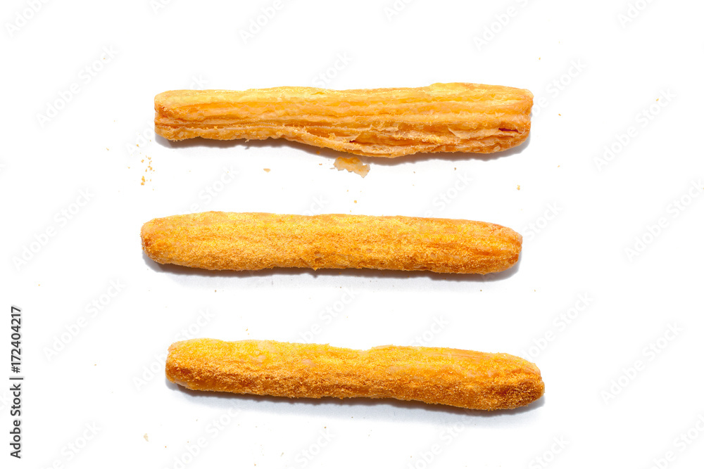 corn cheese stick isolated on white background corn cheese stick isolated on white background