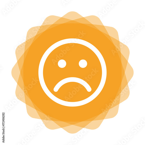 App Icon gelb - Smiley - traurig