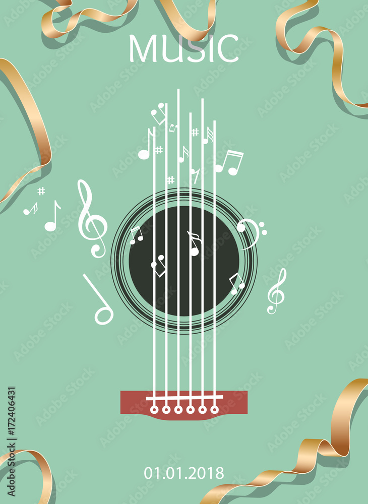Vector Template, Music Party, Music Festival, Music Sound, Music Poster,  Modern Design. Music Cover Template Design. Music note background Stock  Vector | Adobe Stock