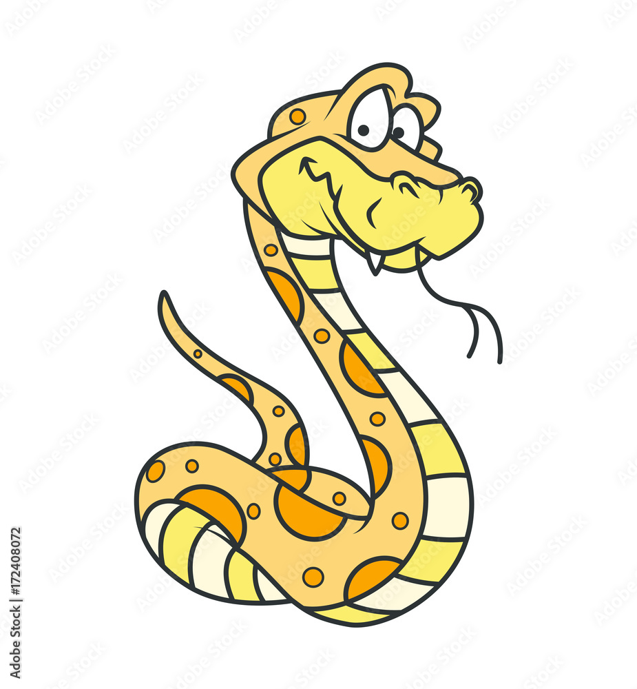 Cartoon Snake - clip-art vector illustration Stock Vector | Adobe Stock Cartoon Snake - clip-art vector illustration Stock Vector | Adobe Stock