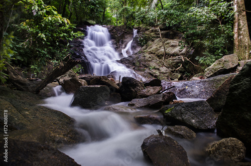 water fall in rainforest