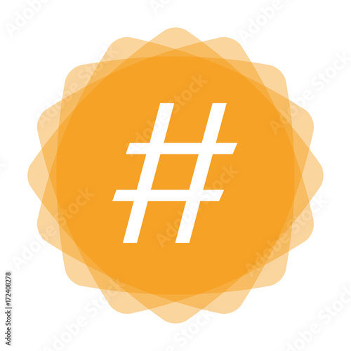 App Icon gelb - Hashtag