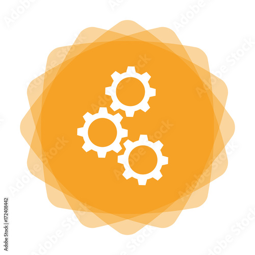 App Icon gelb - Zahnräder - Teamarbeit