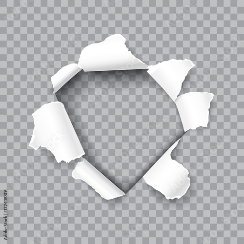 Torn paper realistic vector illustration