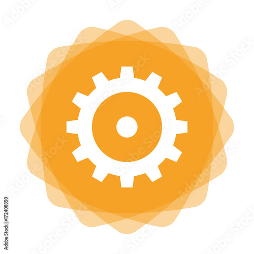 App Icon gelb - Zahnrad - grob