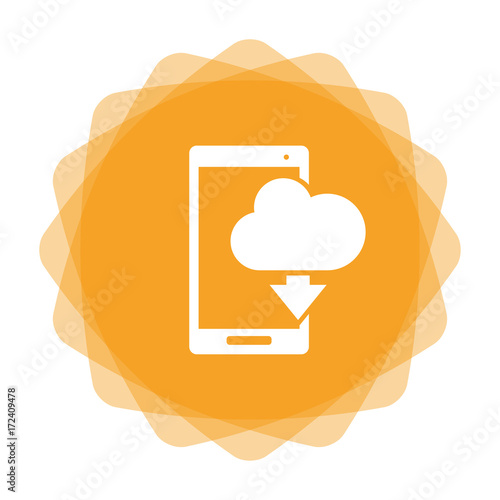 App Icon gelb - Smartphone - Wolke