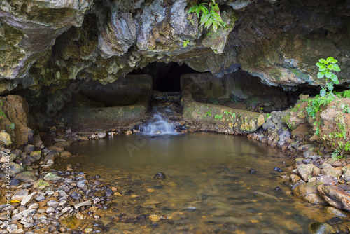 Front entrance of the Lalay Cave, Sawarna, Banten, Indonesia.