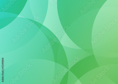 Abstract Vector Background With Transparent Pieces Of Circles In Light Green And Blue
